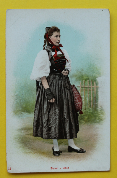 Ansichtskarte Basel / Tracht / 1904-1915 / Frau in Basler Tracht